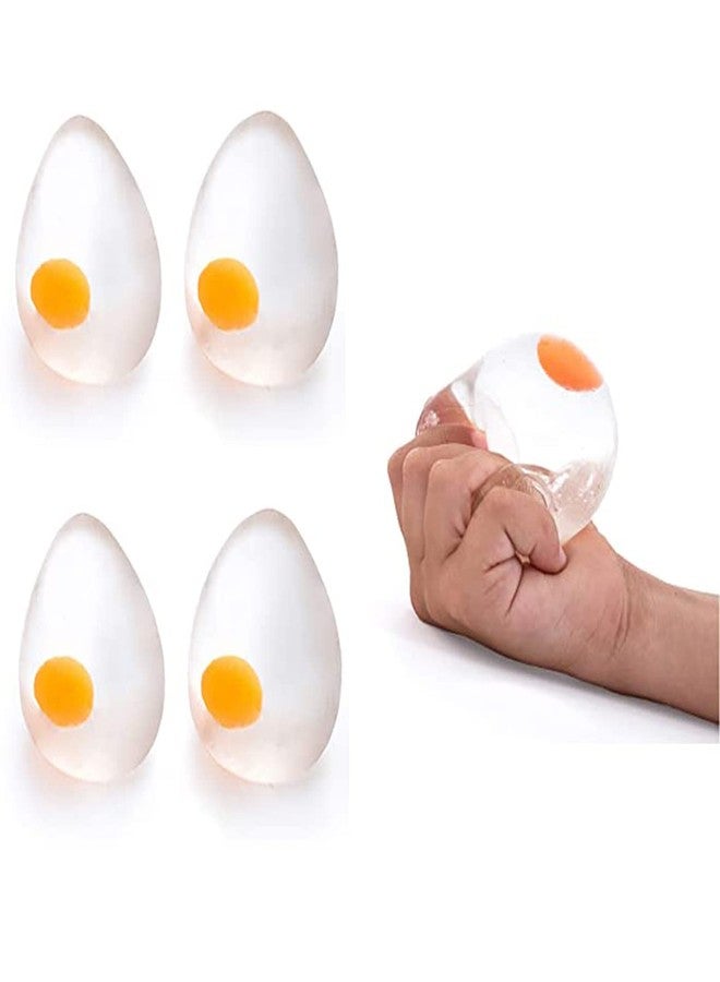 KANABEE كانابي - كرات تخفيف التوتر المبتكرة على شكل بيضة، لعبة ممتعة لتخفيف التوتر، هدية مضحكة، لعبة تهوية (عبوة من 4 قطع) - Image 1